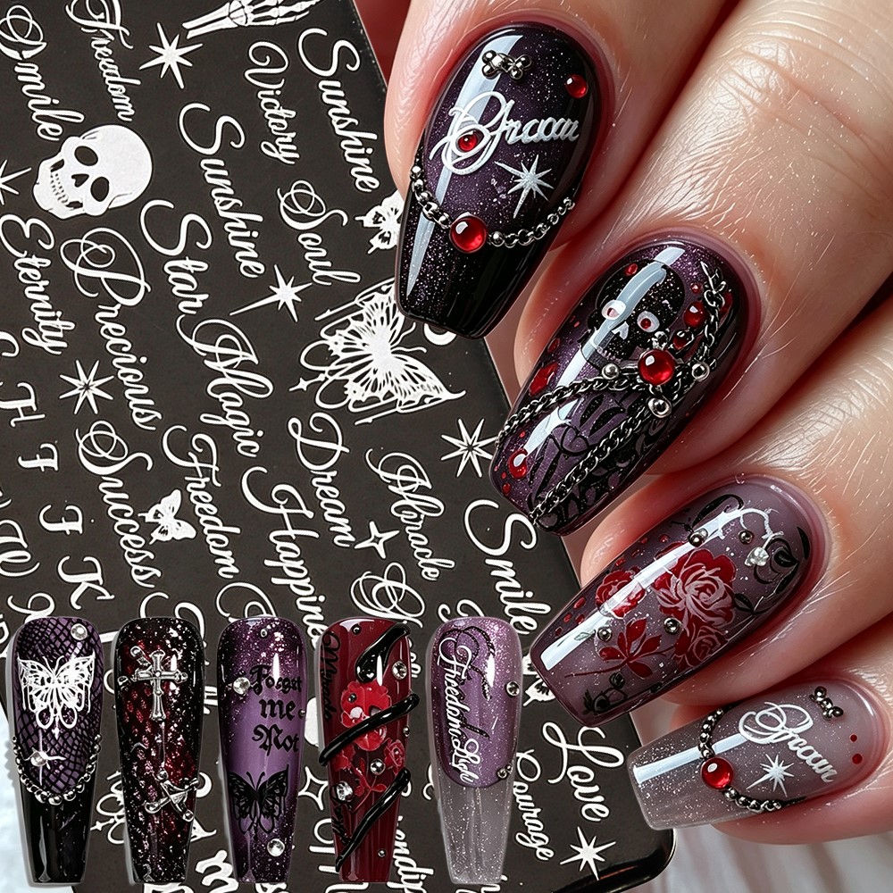 3D Printing Design - Plaque de tamponnage pour ongles Halloween,