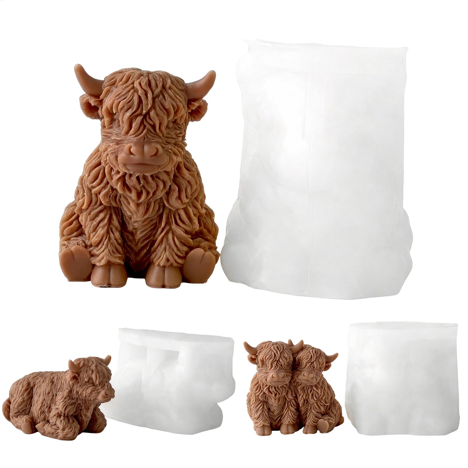 3D Printing Epoxy Resin - Moule en silicone Vache des Highlands
