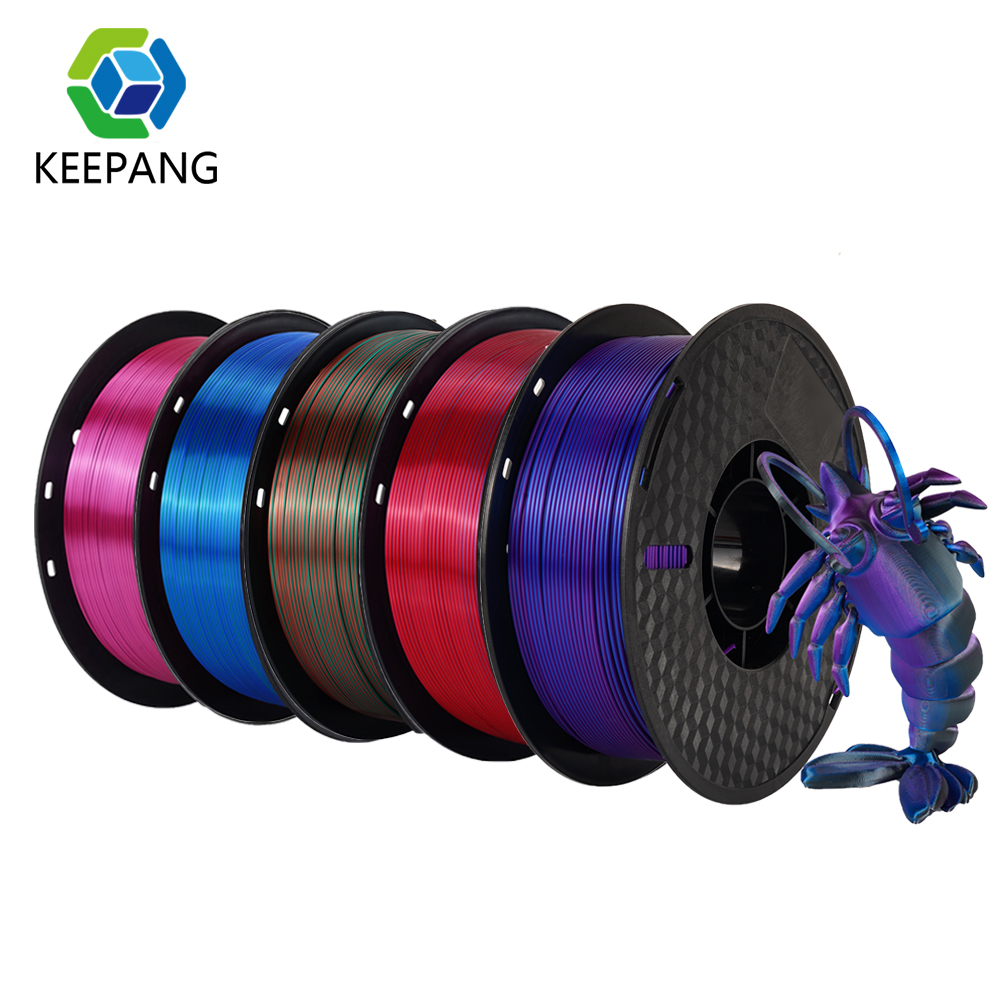 3D Printing Nylon Filament - KEEPANG soie PLA Filament 5KG tricolore