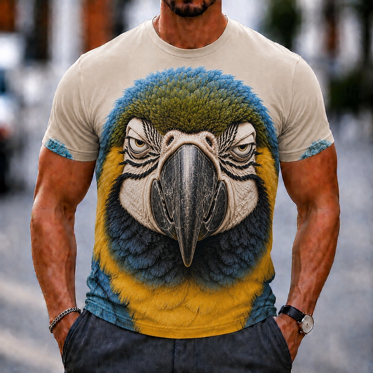 T-shirt à col rond imprimé en  - 3D Printing Questions avis et prix